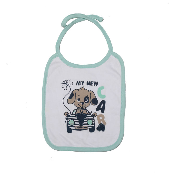 White Color Printed Cotton Washable Bibs For Baby