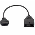 12 Pins to OBD1OBD2 OBD-II 16 Scanner Diagnostic Tool Connector Adapter Cable For GM Vehicles. 