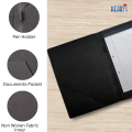 Seminar Folder / Conference Folder— Writing Pad (40 Pages, 60 GSM), Replaceable Pad, Pen Holder & Documents Pocket, 13.5" × 9.5" [ Hearts Seminar Folder B ]. 