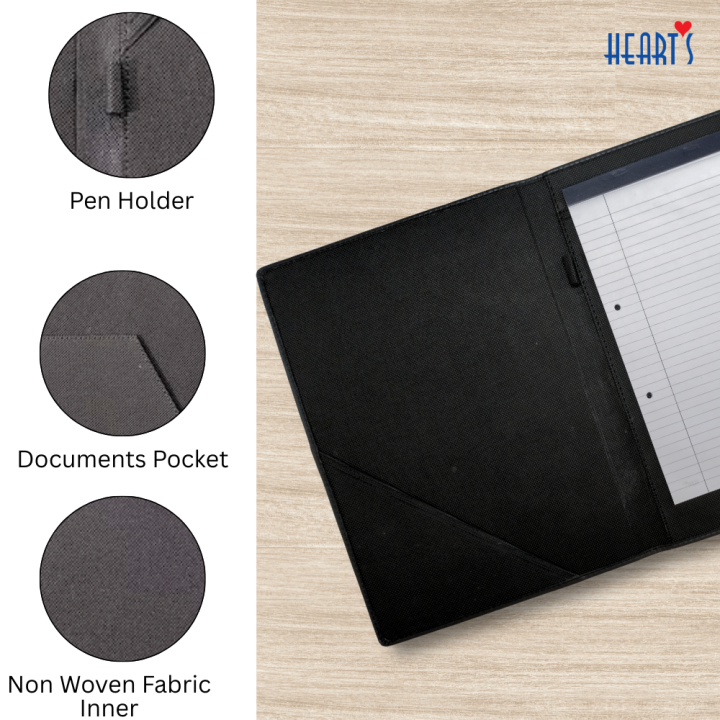 Seminar%20Folder%20/%20Conference%20Folder%E2%80%94%20Writing%20Pad%20(40%20Pages,%2060%20GSM),%20Replaceable%20Pad,%20Pen%20Holder%20&%20Documents%20Pocket,%2013.5"%20%C3%97%209.5"%20%5B%20Hearts%20Seminar%20Folder%20B%20%5D%20-%20Image%203