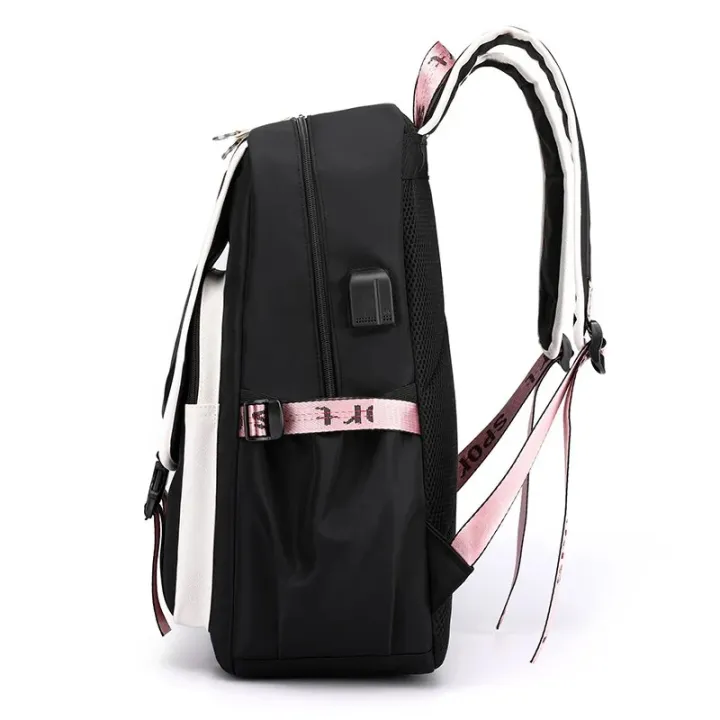 large%20school%20bags%20for%20teenage%20girls%20USB%20port%20canvas%20schoolbag%20student%20book%20bag%20fashion%20black%20pink%20teen%20school%20backpack%20-%20Image%202
