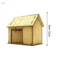 1:72building Model Kits Wooden Model Kits Ornaments Handmade Layout Scenery, DIY Assembly Kits for Diorama Accessory. 