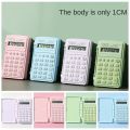 8 Digits Mini Flip Calculator Lightweight Smart Stay Mini Scientific Calculator Candy Color Small Learning Tools. 