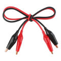 1Pair- Mini Battery Clips Test Leads 45cm Cables Length Double Ended Head Jumper Wire Clip . 