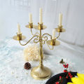 【Clearance sale】 Nordic Style Metal Candle Holder Candlestick Dining Table Romantic Candlelight Dinner Props Wedding Christmas Decor. 