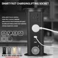 Motorized Pop up Socket Wireless Charger Automatic Power Plug Desktop Worktop Table,Eu Fr Socket USB Type-C Lift Socket. 