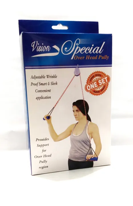 5pcs%20Overhead%20Hand%20Shoulder%20Pulley%20Equipment%20Kit%20With%20Rope%20For%20Home%20Gym%20Exercise%20&%20Physical%20Therapy%20-%20Plastic%20Handle%20-%20Image%202