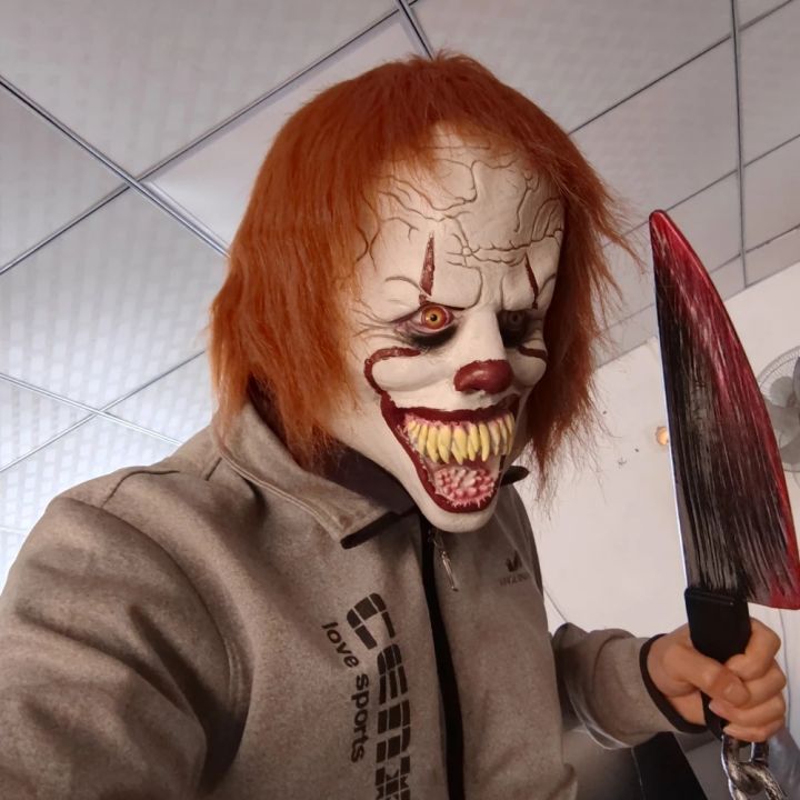 Pennywise%20Horror%20Joker%20Mask%20Halloween%20Cosplay%20Evil%20Clown%20Latex%20Masks%20Scary%20Carnival%20Party%20Head%20Cover%20Movie%20Cos%20Decoration%20Props%20-%20Image%202
