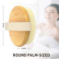 BRADOO- 1 Pack Dry Body Brush, Shower Brush Wet and Dry Brushing, Dry Brush for Cellulite and Lymphatic, Body Scrubber with Soft.