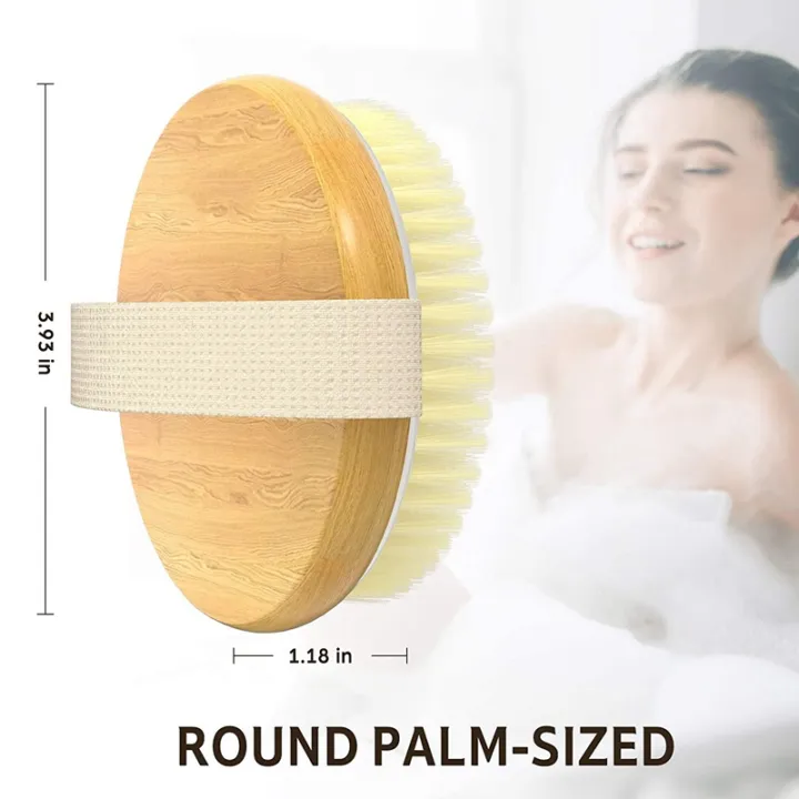 BRADOO-%201%20Pack%20Dry%20Body%20Brush,%20Shower%20Brush%20Wet%20and%20Dry%20Brushing,%20Dry%20Brush%20for%20Cellulite%20and%20Lymphatic,%20Body%20Scrubber%20with%20Soft%20-%20Image%203
