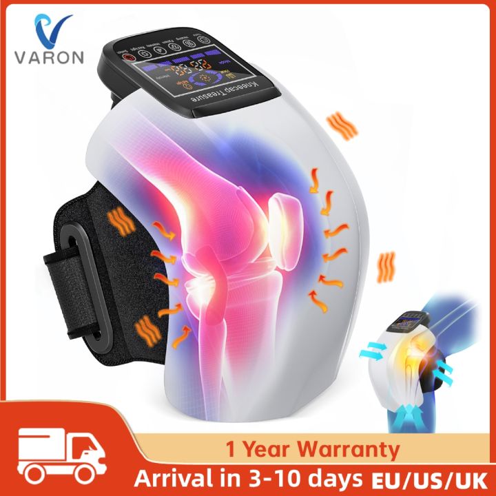VARON Physiotherapy Hot Compress Knee Massager Vibration Heating Knee Massage Relieve Rheumatic Arthritis Laser Light Therapy