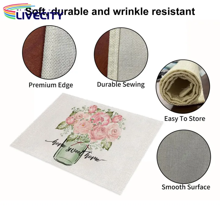 Mug%20Pad%20Exquisite%20Pattern%20Table%20Placemat%20Set%20Super%20Soft%20Wear%20Resistant%20Perfect%20for%20Dinnerware%20Decor%20Buy%20Cup%20Coaster%20-%20Image%206