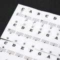 Piano Stickers Music Sheet Keyboard PVC Black + White Numbers Notes for Children Beginners. 
