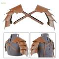 Gothic Steampunk Costume Shoulder Armors Medieval Brown. 