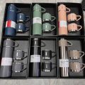 New 304 stainless steel thermos flask set one lid multi-use handle portable cup business office three-piece set coffee cup. 