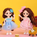 17cm Doll Tongle Barbie Doll Girl Toy Set Simulation Princess Dress Up Toy Birthday Gift. 