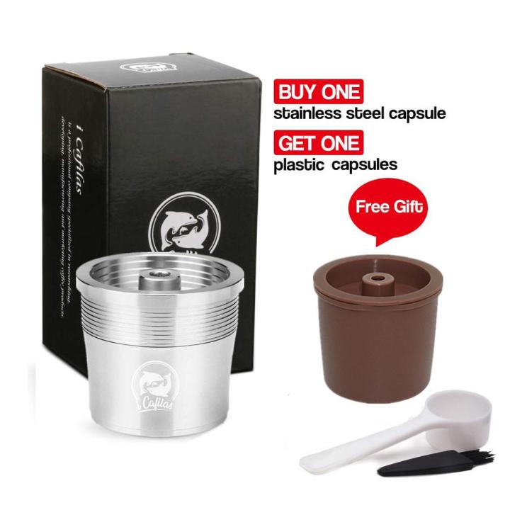 ICalifas Compatible For illy coffee Machine Maker/STAINLESS STEEL Metal Refillable Reu Capsule fit for illy Espresso Cafe