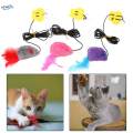 Hanging Door Cat Toys Feather Toy Teaser Toys with Sticky Suction Plush Toy Doorway with. 