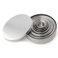 12PCS Stainless Steel Round Cake Mold Baking Mousse Ring Kitchen Tools Pizza Cooking Cookie Cutter DIY Cake Ring Tools. 