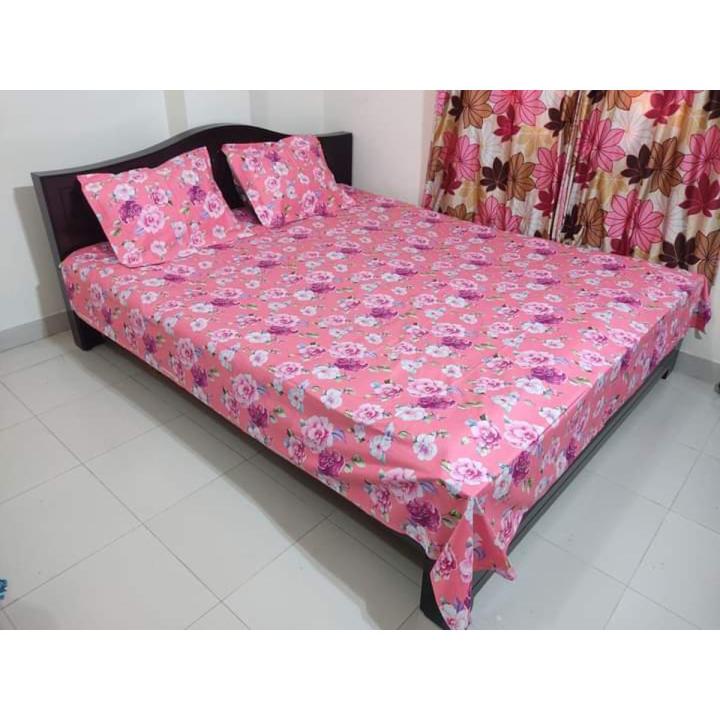 Large Size Bed Sheet With Pillow Cover