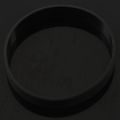 3X Fashion Silicone Rubber Elasticity Wristband Wrist Band Cuff Bracelet Bangle Black.