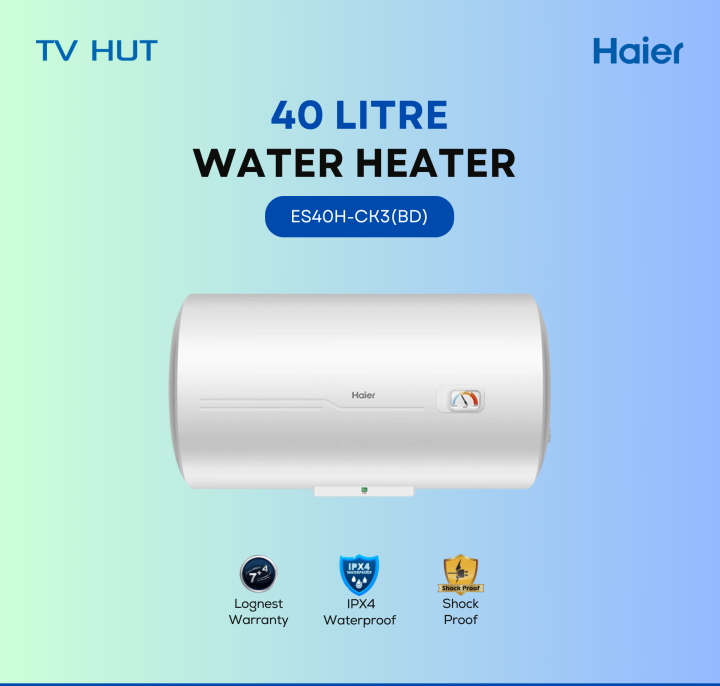 Haier 40 Liters Water Heater-Horizontal | Daraz.com.bd