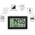 1 Piece Digital Clock LCD Screen Alarm Clock with Calendar & Temperature with Extra Large Digits Easy to Read and Set.