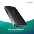 Joyroom 10000mAh Original Power Bank, JR-T012 Dual Port USB Output Power Bank - Black & White.