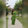 Jhum Sarees For Women Leaf Green. 