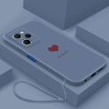 Realme Note 50 2024 note50 Luxury Cute Love Heart Casing Matte Liquid Silicon Back TPU Soft Case Cover. 