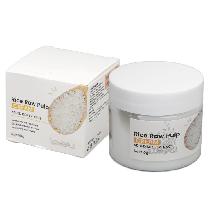 Rice Water Cream Skin Elasticity Rice Face Cream Moisturizing Fade Fine Lines Widely Applicable 1.8oz for Beauty Salon