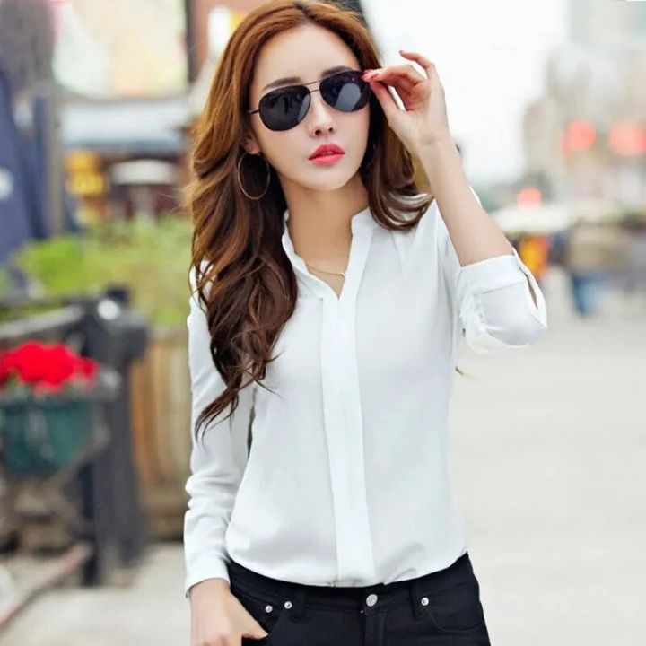 Long%20Sleeve%20Shirt%20Women%20Autumn%20Clothing%20Fashion%20Slim%20Chiffon%20Blouse%20V-Neck%20Korean%20Elegant%20Office%20Lady%20Shirts%20Basic%20Womens%20Tops%20-%20Image%205