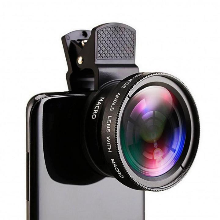 【happy one】2 Functions Phone Lens 0.45X Wide Angle Len & Macro Camera Lens Universal for iPhone Android Phone