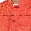 Weading Wear Printed Poly Silk Slim Fit Mens Festive Wear Waistcoat. 