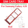 Samsung Galaxy A20 Sim Tray Micro SD Card Slot with Sim Ejector Pin Replacement Part. 
