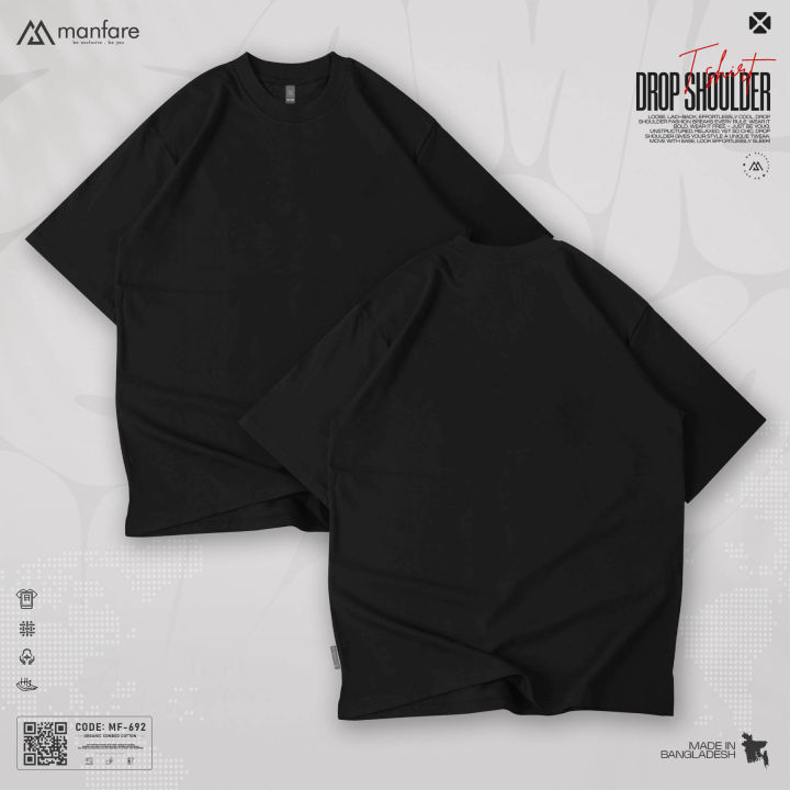 200+%20GSM%20Premium%20Drop%20Shoulder%20T-Shirt%20%7C%20MF-692%20-%20Image%203