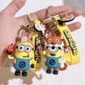Cute Resin Keychain Cartoon Minions China Animal Zodiac Series Car Keys Backpack Pendant Animation Toys Gifts for Boys and Girls.