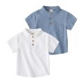 Mandarin Boys Summer Tshirts Fashion Toddler Tees Baby Shirts Cotton Kids Children's Clothes. 