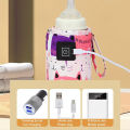 Portable Baby Milk Water Warmer Travel Stroller Insulated Bag USB Charging Baby Nursing Bottle Heater Safe Kids Supplies for Outdoor Winter. 