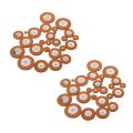 NXFDSIOZ 50 Pcs Professional Leather Tenor Saxophone Pads Orange Sax Pads Replacement Woodwind Musical Instruments Parts. 