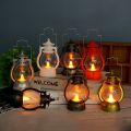 Halloween decoration retro small oil lamp LED Light birthday party light Christmas gift pony lantern.