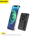 AWEI P139K 10000mAh Fast Charging 22.5W+15W Wireless Magnetic Power Bank With Stand- Time Square. 