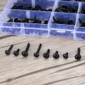 240 Pcs Black Self Tapping Wood Screws Assortment Kit. 