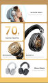 Awei AT7 Headphone 70 hours Play Time Bluetooth 5.4 Wireless Over The Ear Budget Headphones.
