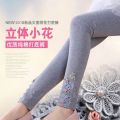 Girls' Cotton Fleece-Lined Leggings Spring and Autumn Sports Casual Pants2022New Medium and Large Children Slim-Fitting Loose plus Thick Pants. 