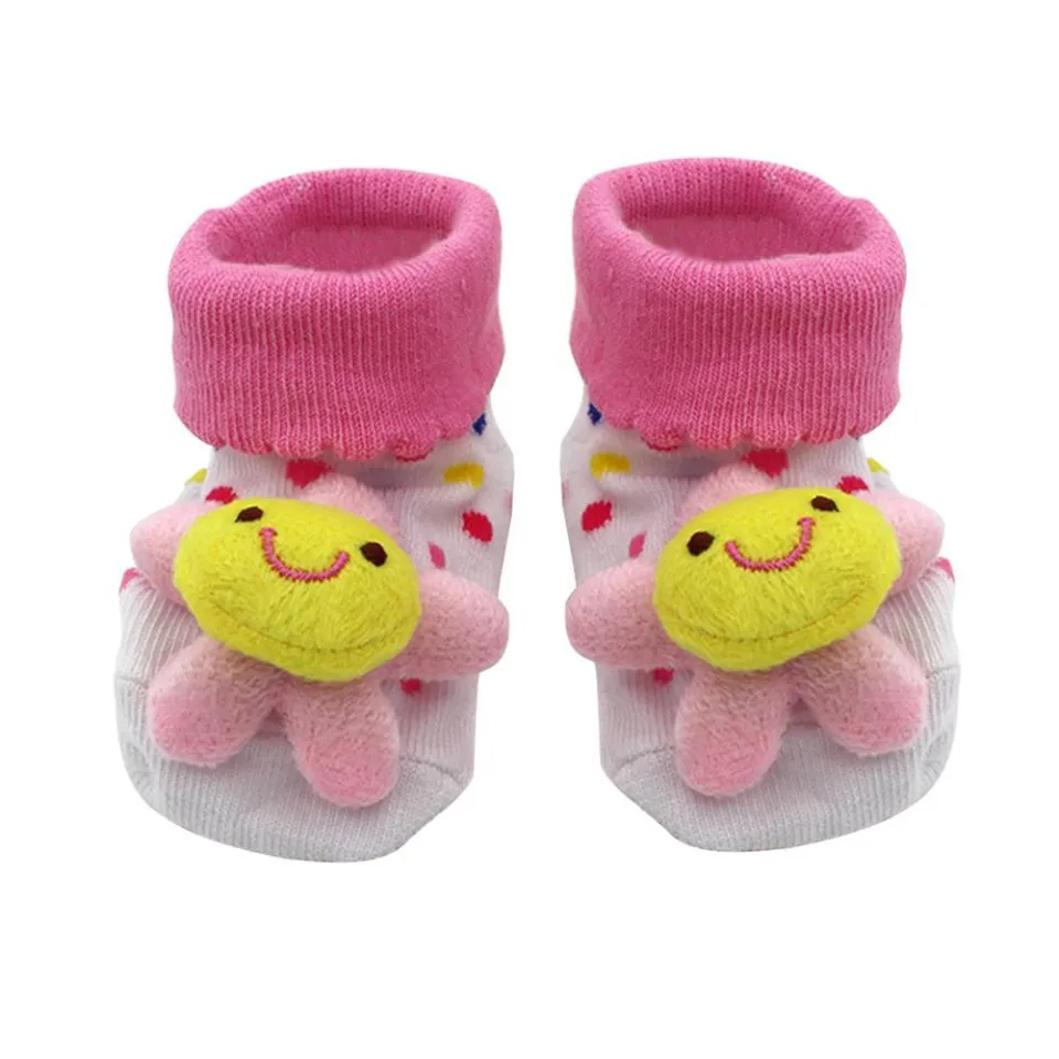 Baby Cartoon Cotton Sock Newborn Girl Boy Floor Anti Slip Shoes