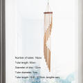 12 Tubes Wind Chimes Pendant Solid Wood Disc Aluminum Tube Wind Chimes Bells Balcony Outdoor Yard Garden Home Decoration.