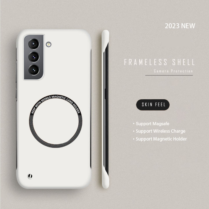 Hard%20PC%20Frameless%20Magnetic%20Phone%20Case%20For%20Samsung%20Galaxy%20S23%20S22%20S21%20S20%20FE%20Plus%20NOTE%2020%20S24%20Ultra%20Magsafe%20Matte%20Thin%20Cover%20-%20Image%202