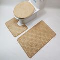 New bronzing carpet bathroom toilet three-piece set PV velvet floor mat thickened and absorbent one piece on behalf of the hair. 