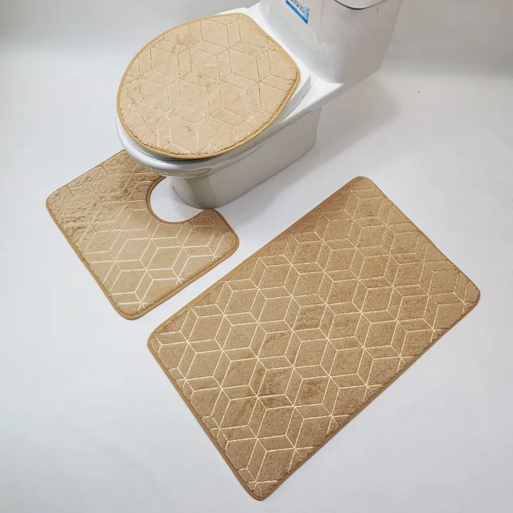 New%20bronzing%20carpet%20bathroom%20toilet%20three-piece%20set%20PV%20velvet%20floor%20mat%20thickened%20and%20absorbent%20one%20piece%20on%20behalf%20of%20the%20hair%20-%20Image%204